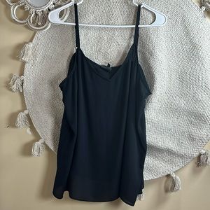 Black Worthington sheer tank top